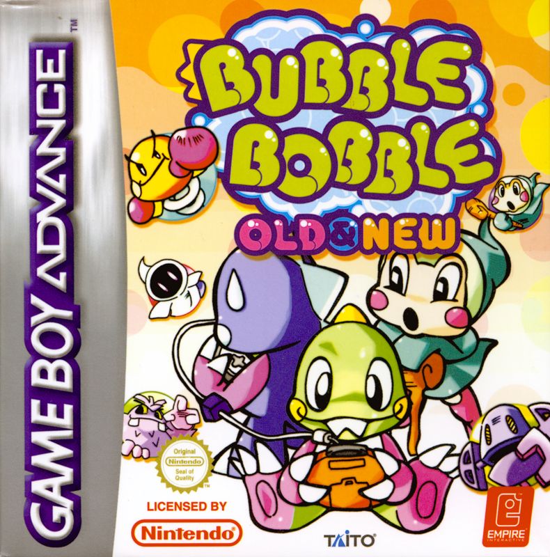 Bubble Bobble Old & New box art for GameBoy Advance